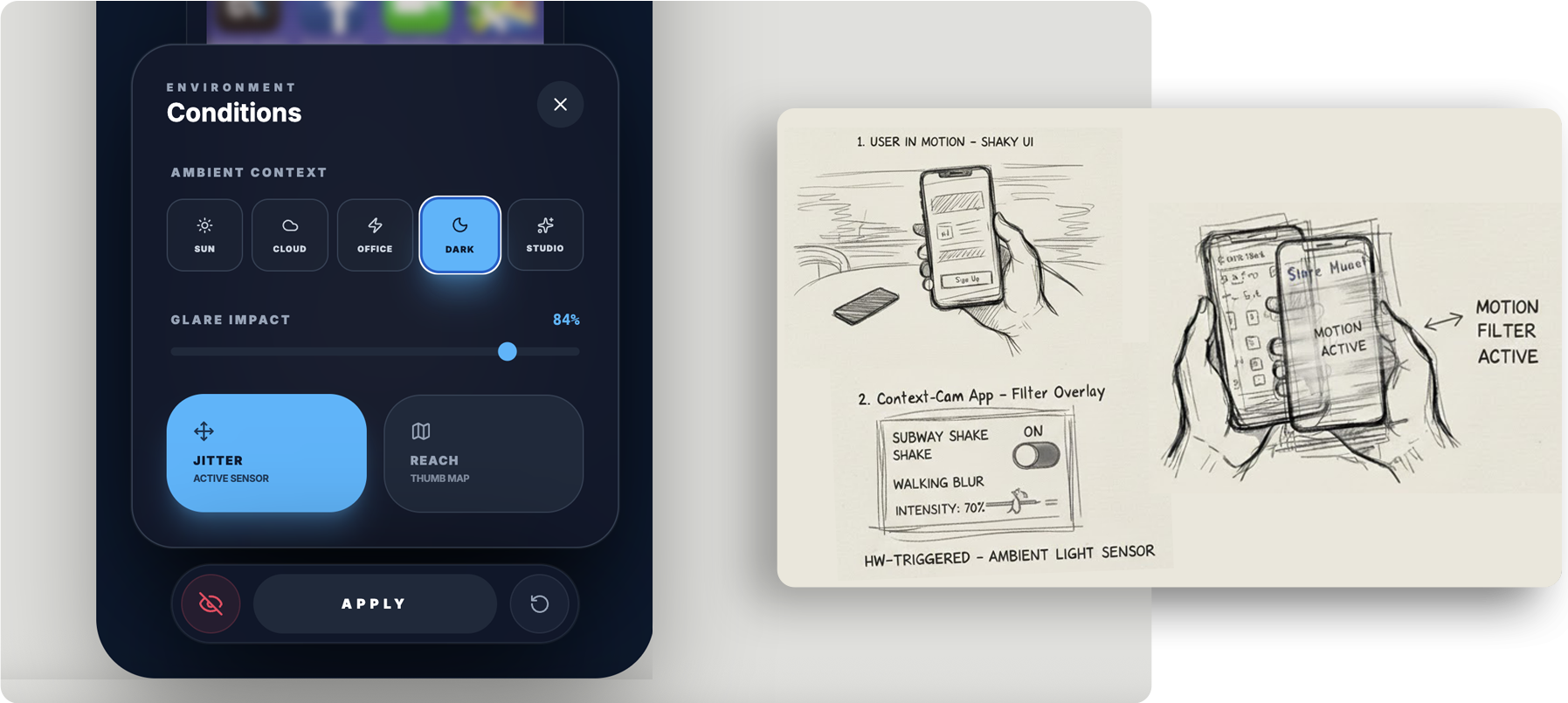 Screenshots of Motion and Blure